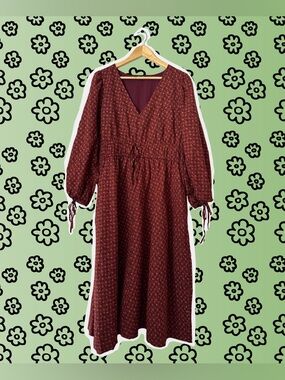 Madewell Sophia Tie Front Midi Dress